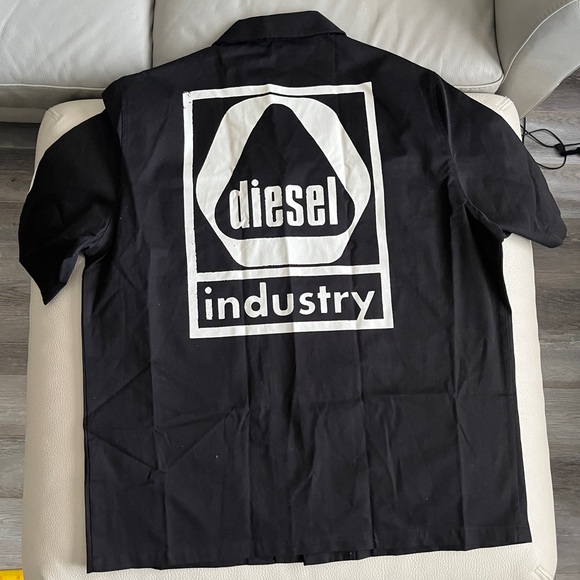NWT - Diesel Men’s Bowling Shirt with Utility Logo - Size 52 / XL - Picture 7 of 10